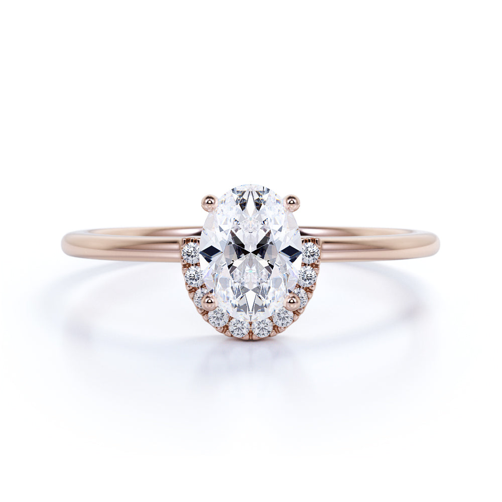 Oval engagement store rings simple