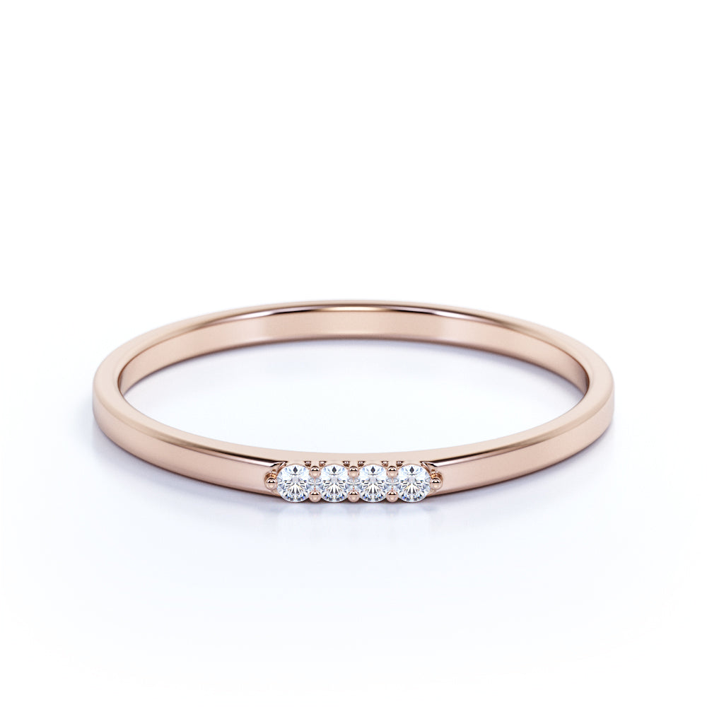 Simple diamond hot sale band ring