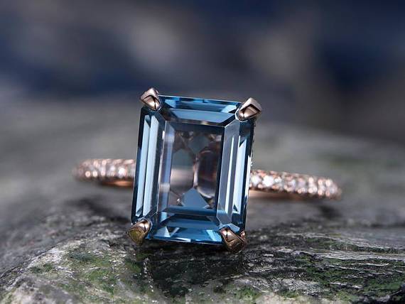 Buy Sapphire Engagement Ring, Unique Teal Sapphire & Diamond Solitaire,  Bicolor Green Blue Ring Online in India - Etsy