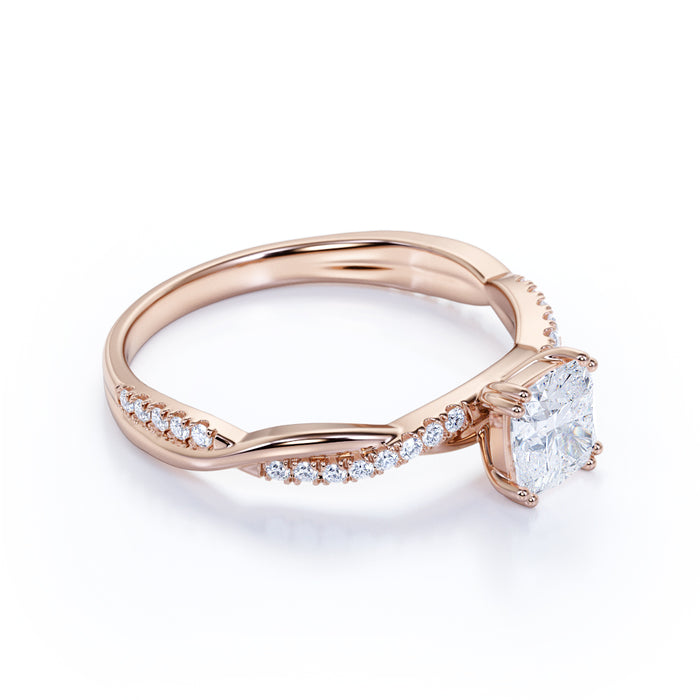 Rose gold infinity engagement on sale ring